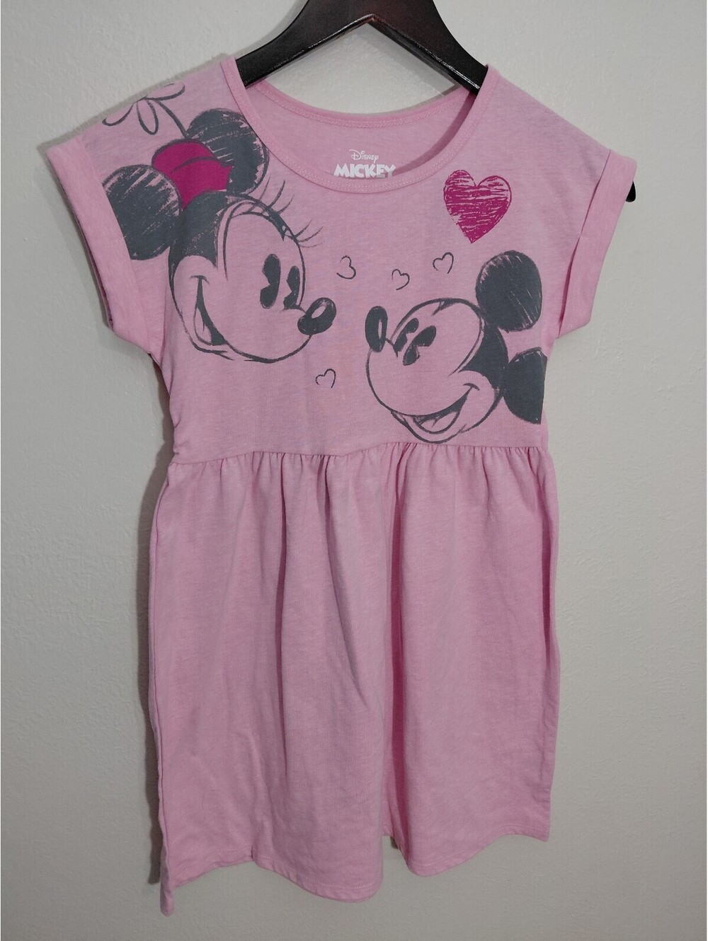 Disney Mickey Mouse Pink Girls' Dress Size M (7/8)